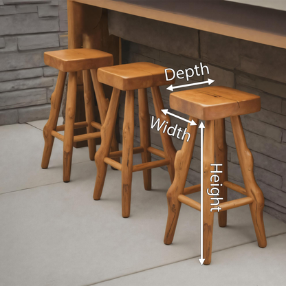 Rustic Handcrafted Bar Stools For Kitchen Or Patio Bar Kitchnce