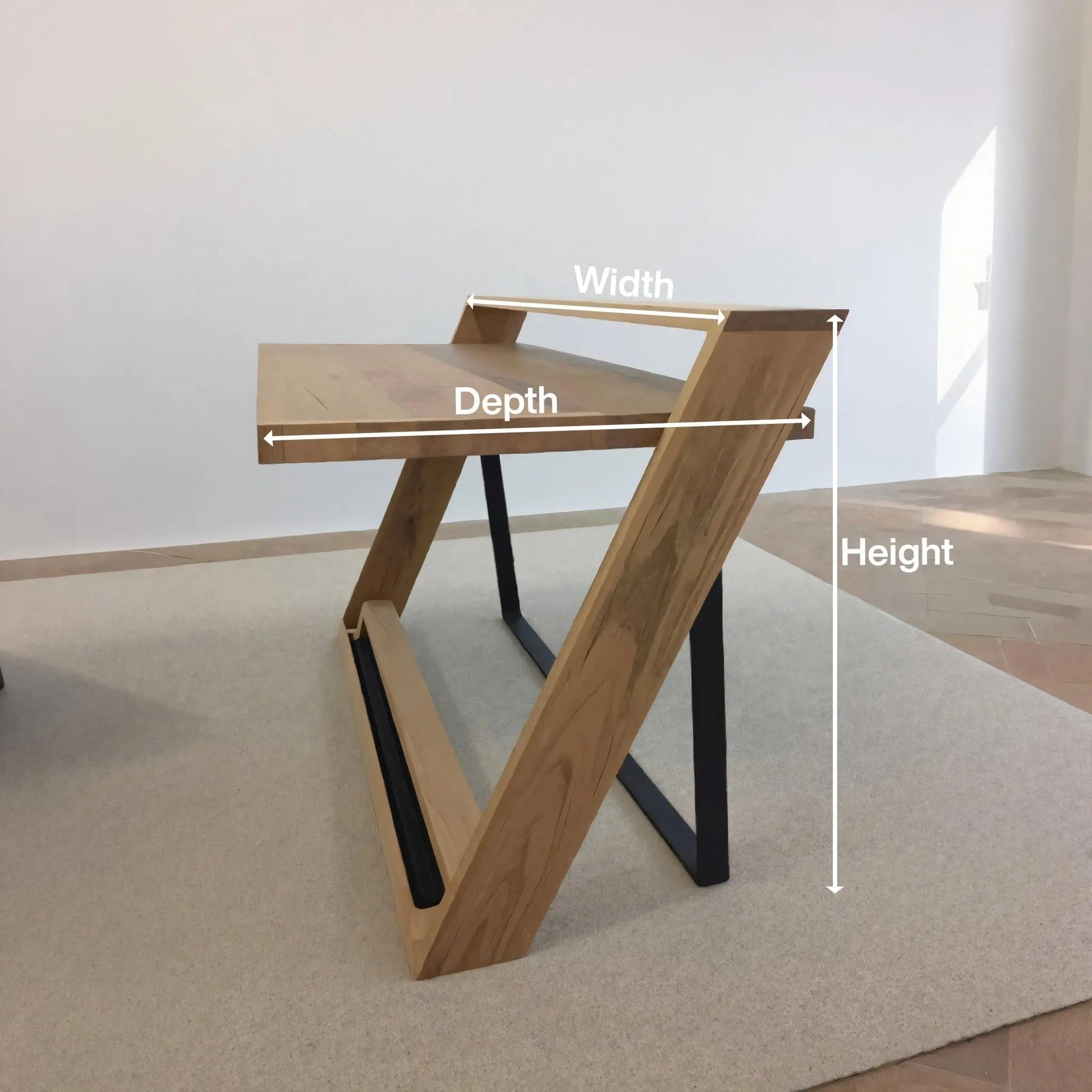 Unique Angular Desk With Z Frame For Home Or Office Kitchnce