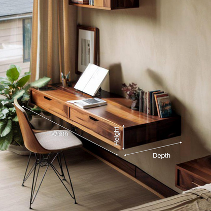 Modern Floating Desk For Bedroom And Office Setup Kitchnce
