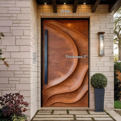 Sculptural Front Door Design For Modern Entryway Kitchnce
