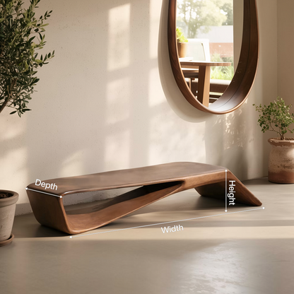 Contemporary Sculptural Bench For Entryway Hallway And Office Kitchnce