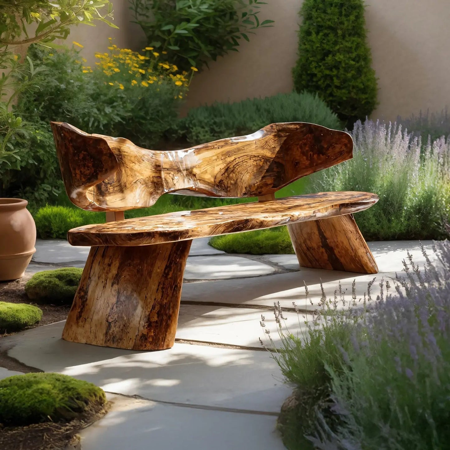 Farmhouse Ergonomic Wood Bench For Backyard Retreat Kitchnce