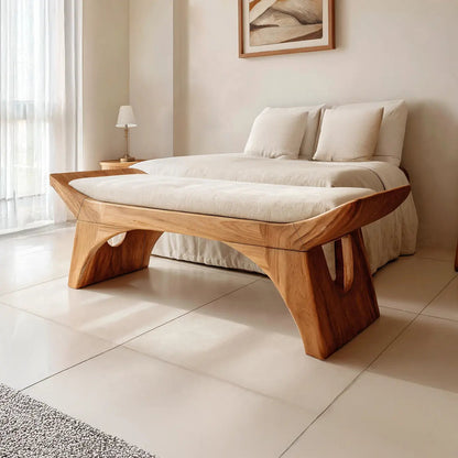 Farmhouse Wooden Bench With Shelf For Bedroom Setup Kitchnce