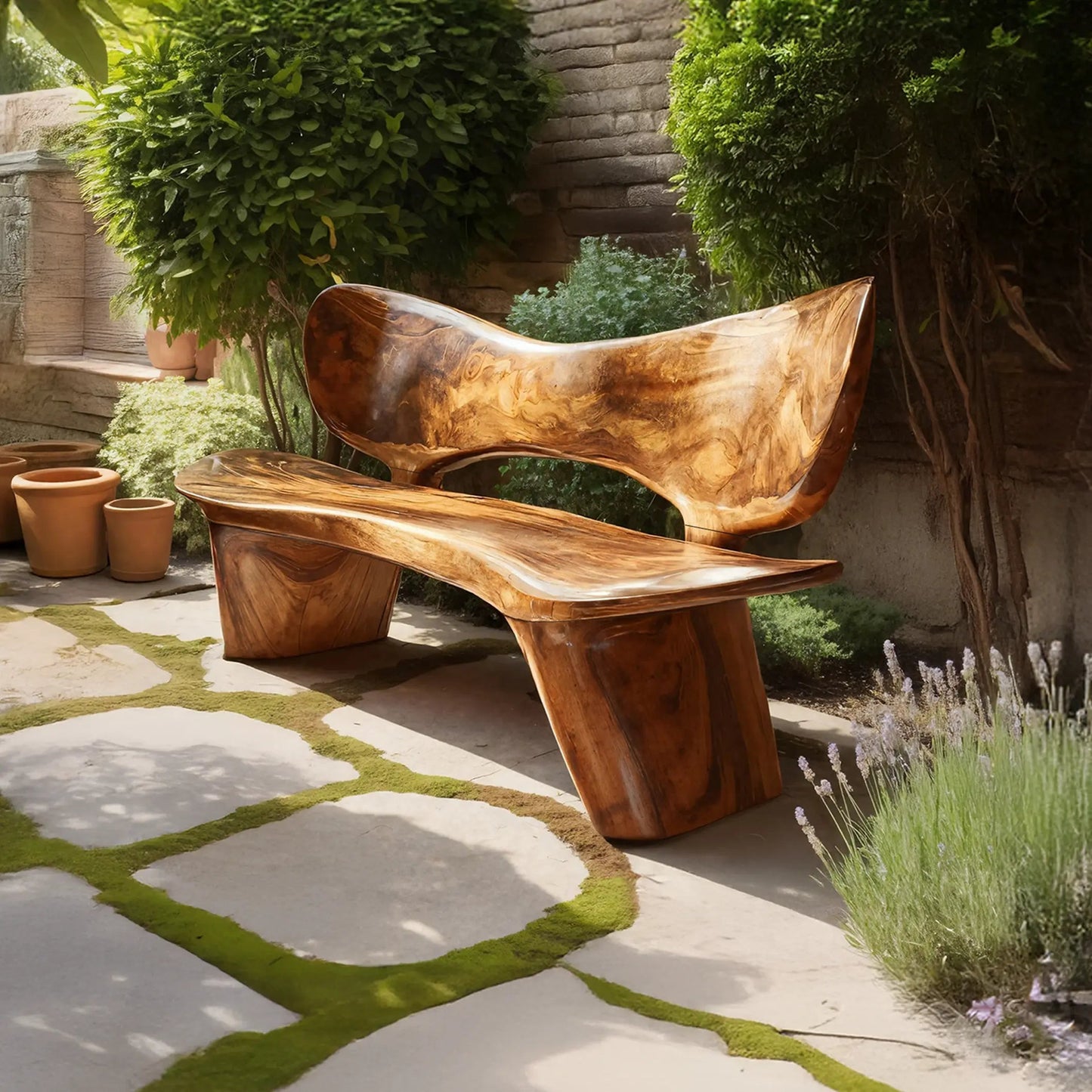 Handcrafted Outdoor Wooden Bench For Serene Garden Corners Kitchnce