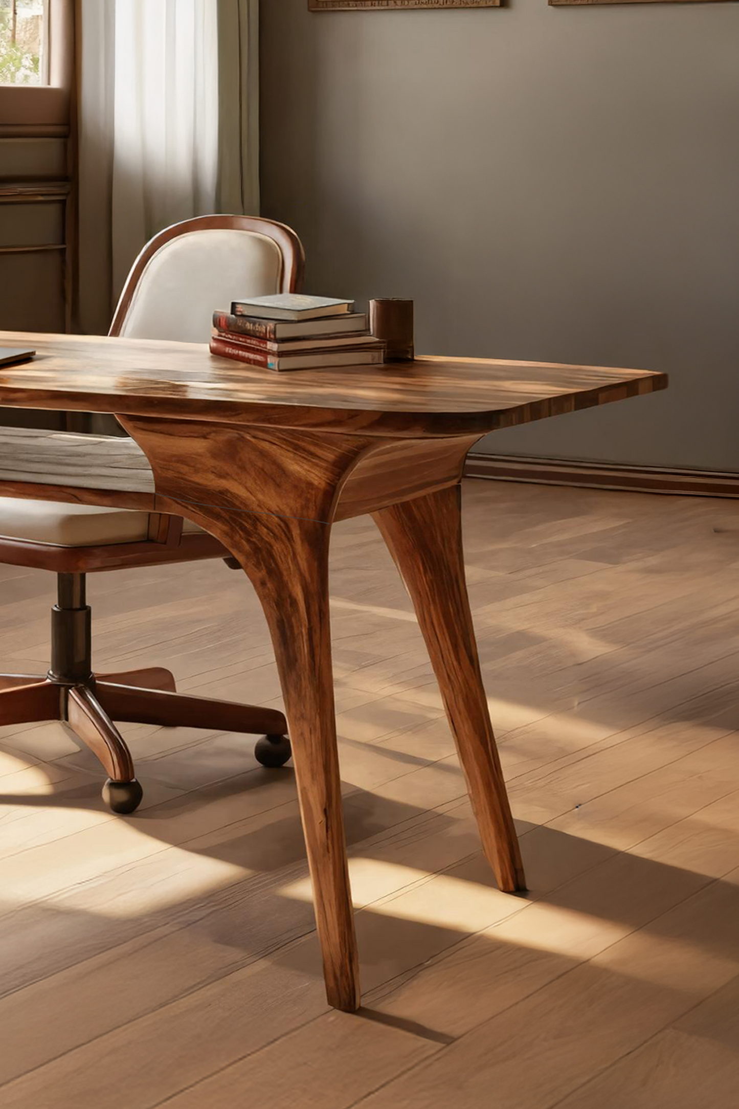 Modern Solid Wood Desk For Living Room And Office Decor Kitchnce