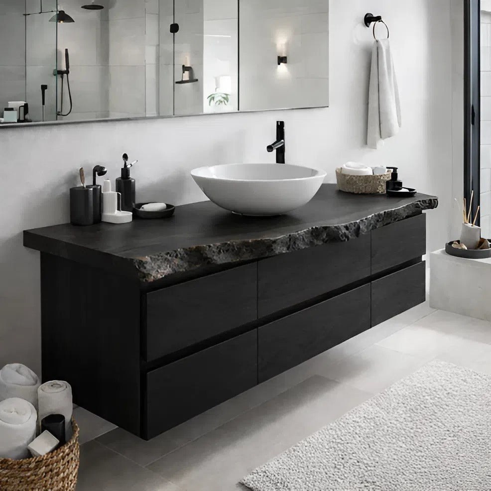 Solid Wood Floating Bathroom Vanity with Drawers