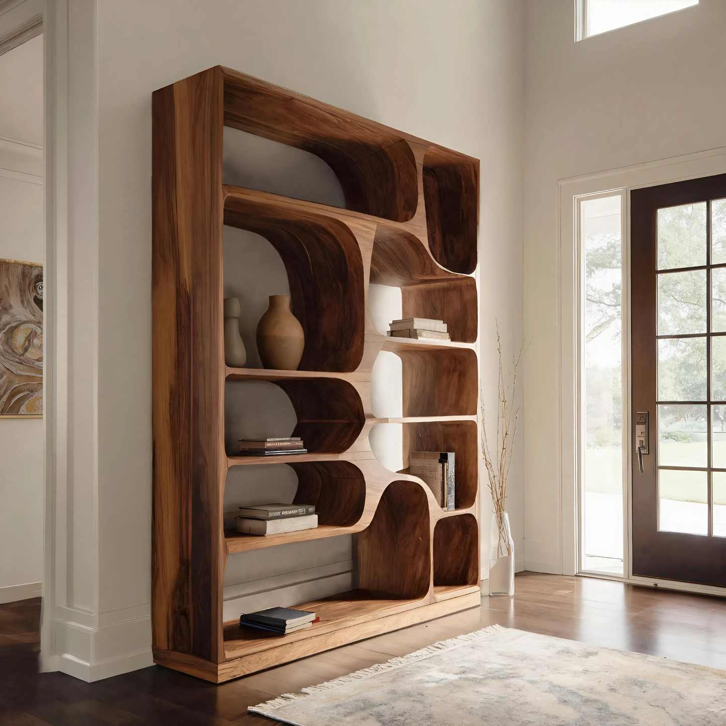 Artistic Bookcase For Living Room Or Bedroom Kitchnce