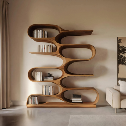 Organic Bookshelf For Living Room Or Home Decor Kitchnce
