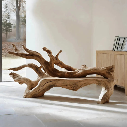 Handcrafted Branch Bench For Versatile Living Room Seating Kitchnce
