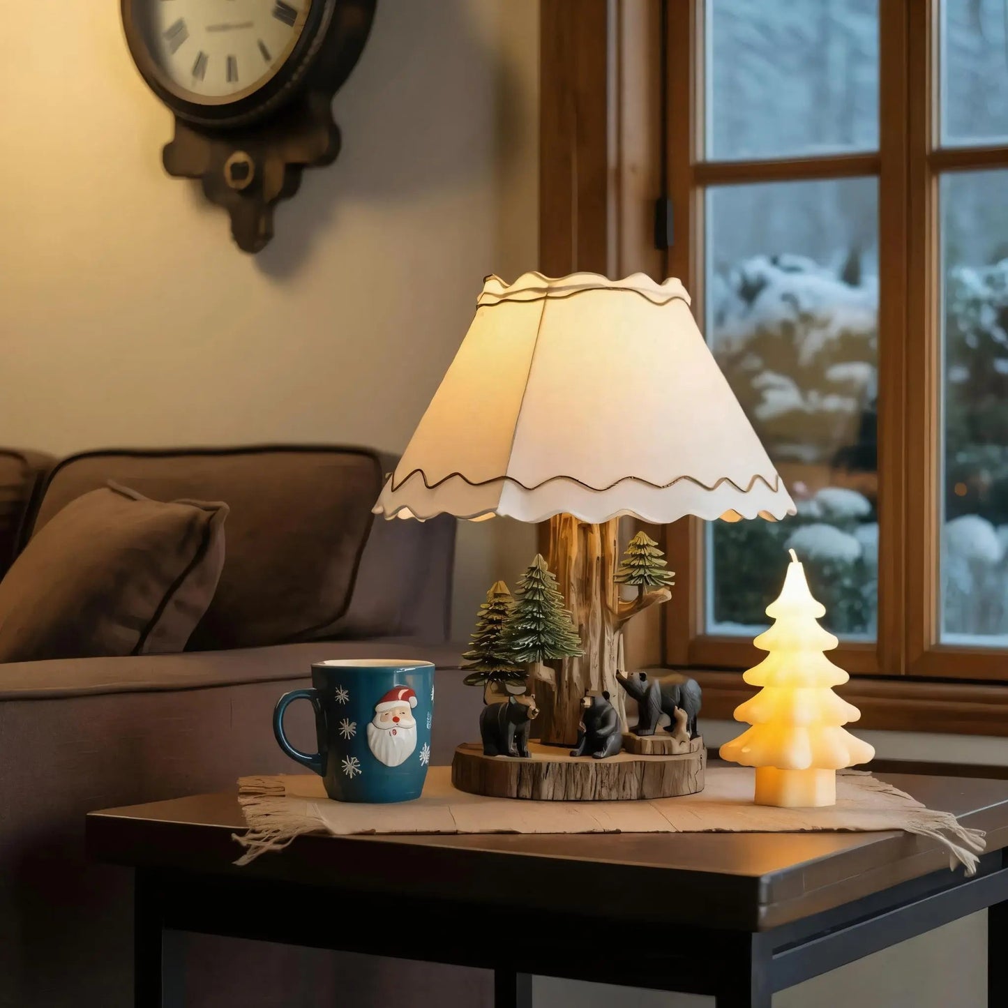 Rustic Bear Table Lamp For Cozy Winter Decor Kitchnce