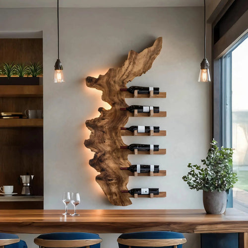 Farmhouse Solid Wood Wine Rack For Entryway Design And Style Kitchnce