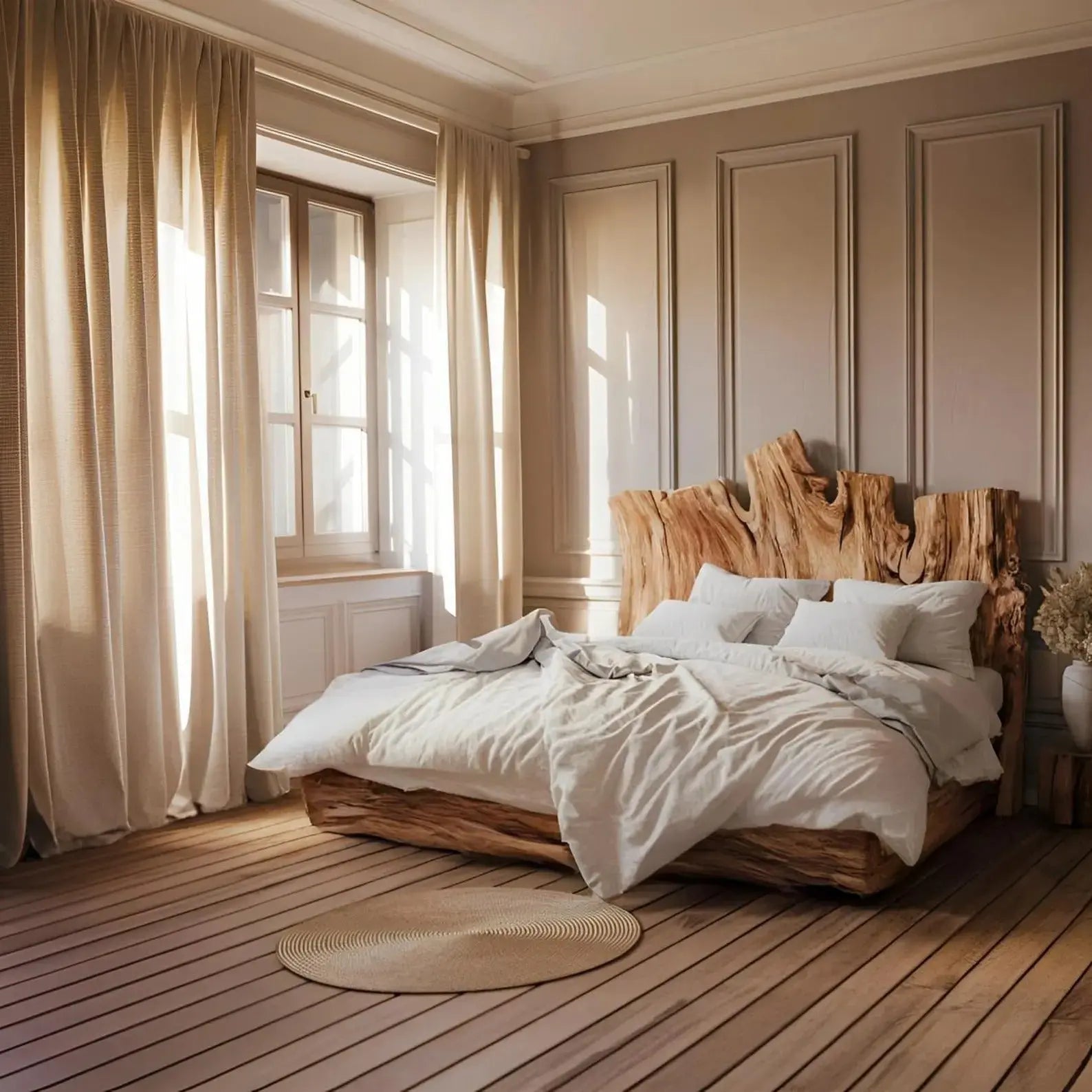 Rustic Live Edge Headboard For King Or Queen Bed Kitchnce