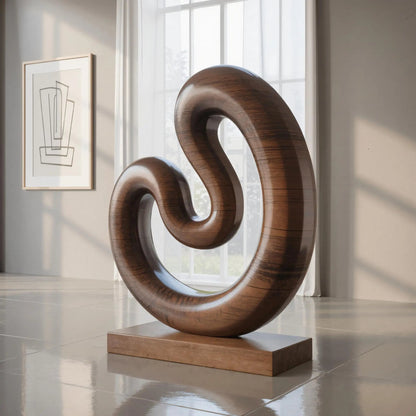 Farmhouse Large Twisted Spiral Floor Art For Contemporary Interiors Kitchnce