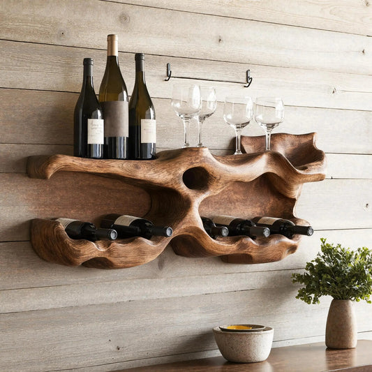 Farmhouse Wine Holder For Living Room Shelf Accent Kitchnce