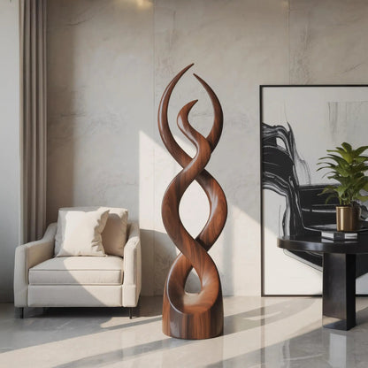 Modern Abstract Wooden Sculpture For Home Decor Kitchnce