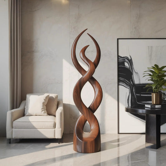 Modern Abstract Wooden Sculpture For Home Decor Kitchnce