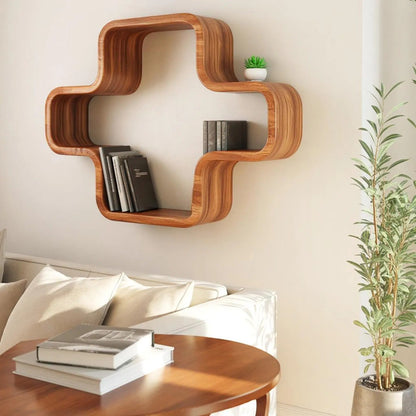 Modern Geometric Wall Mounted Bookshelf For Living Room And Office Kitchnce