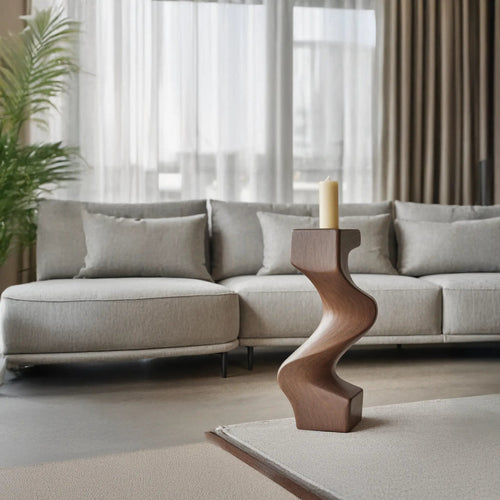 Mid Century Wooden Abstract Sculpture For Furniture Decor Kitchnce