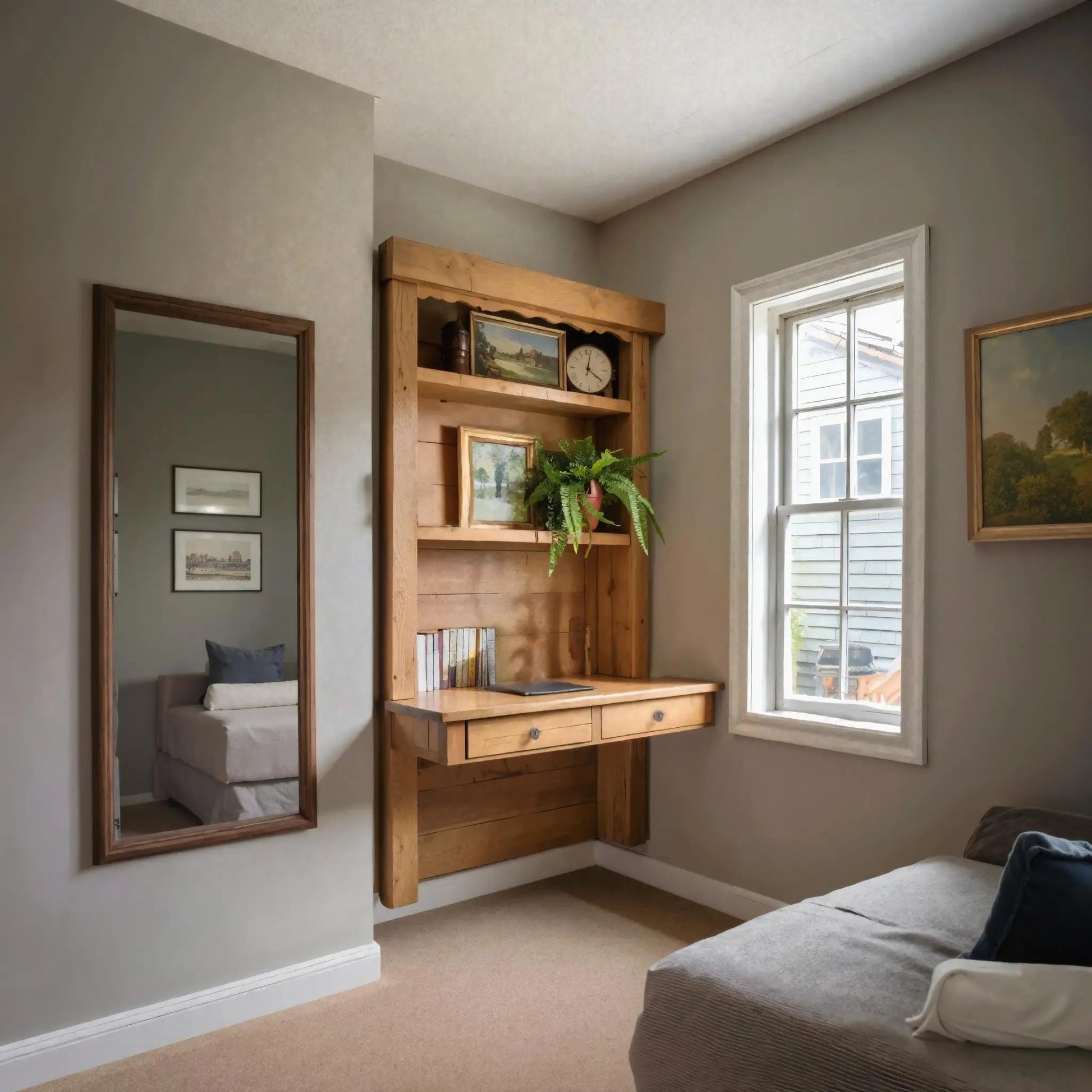 Rustic Floating Desk For Cozy Home Office Setup Kitchnce