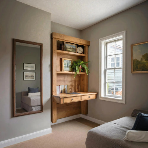 Rustic Floating Desk For Cozy Home Office Setup Kitchnce
