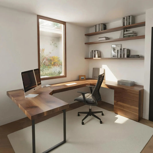 Modern U Shaped Desk For Home Office Use Kitchnce