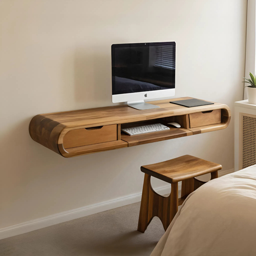 Modern Floating Wall Mounted Desk With Drawers For Bedroom And Office Kitchnce