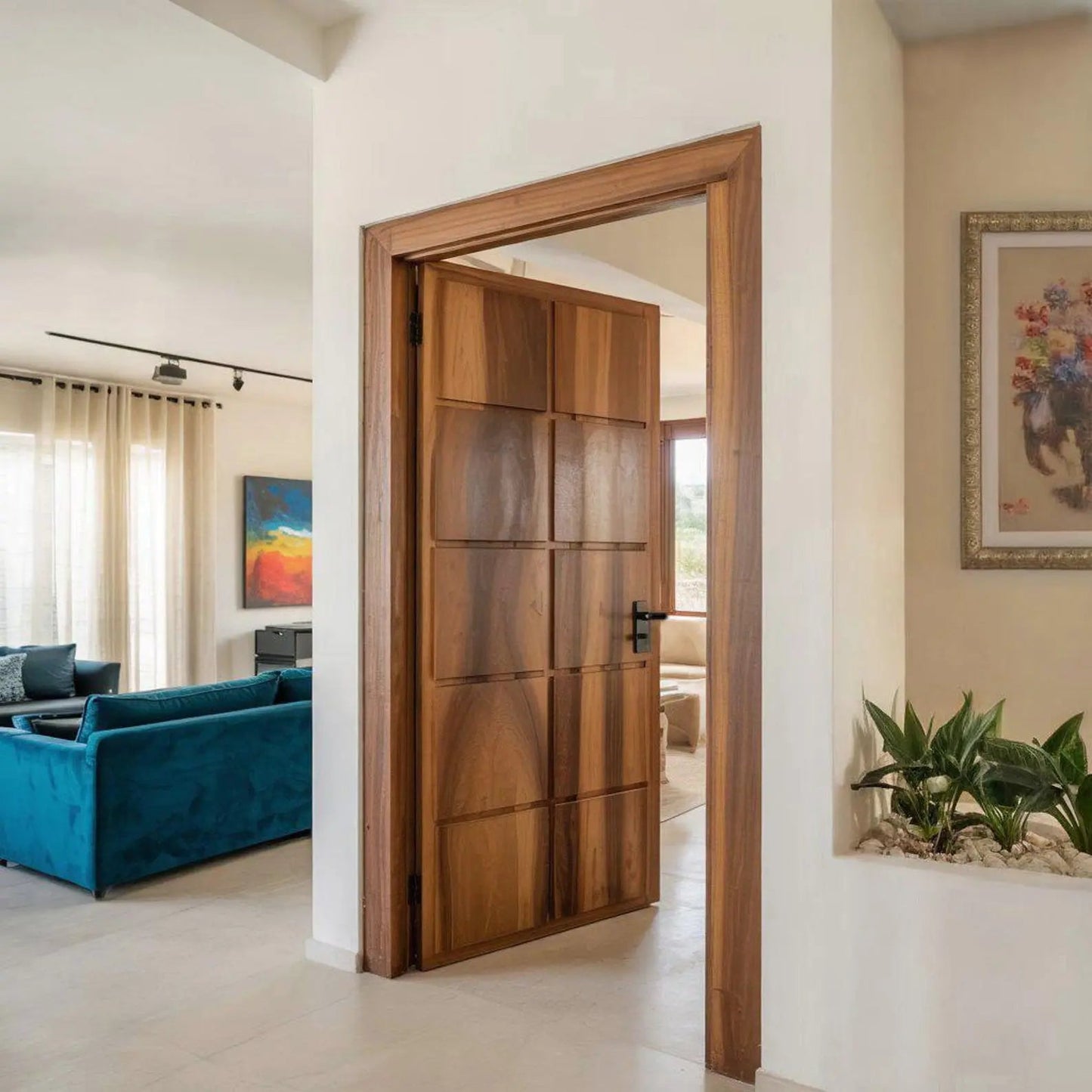 Modern Panel Door Design For Living Room And Hallway Kitchnce