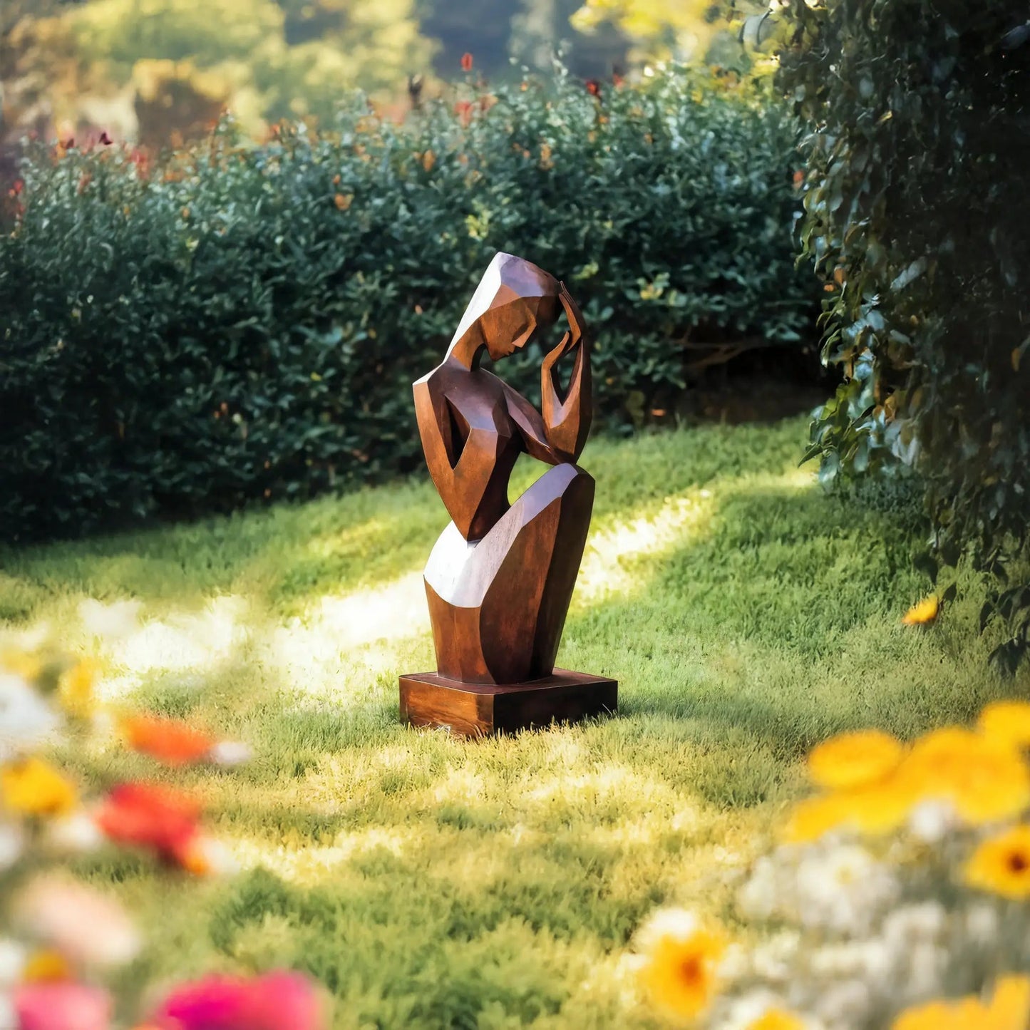 Handcrafted 3D Wood Art For Outdoor Nature Theme Setting Kitchnce