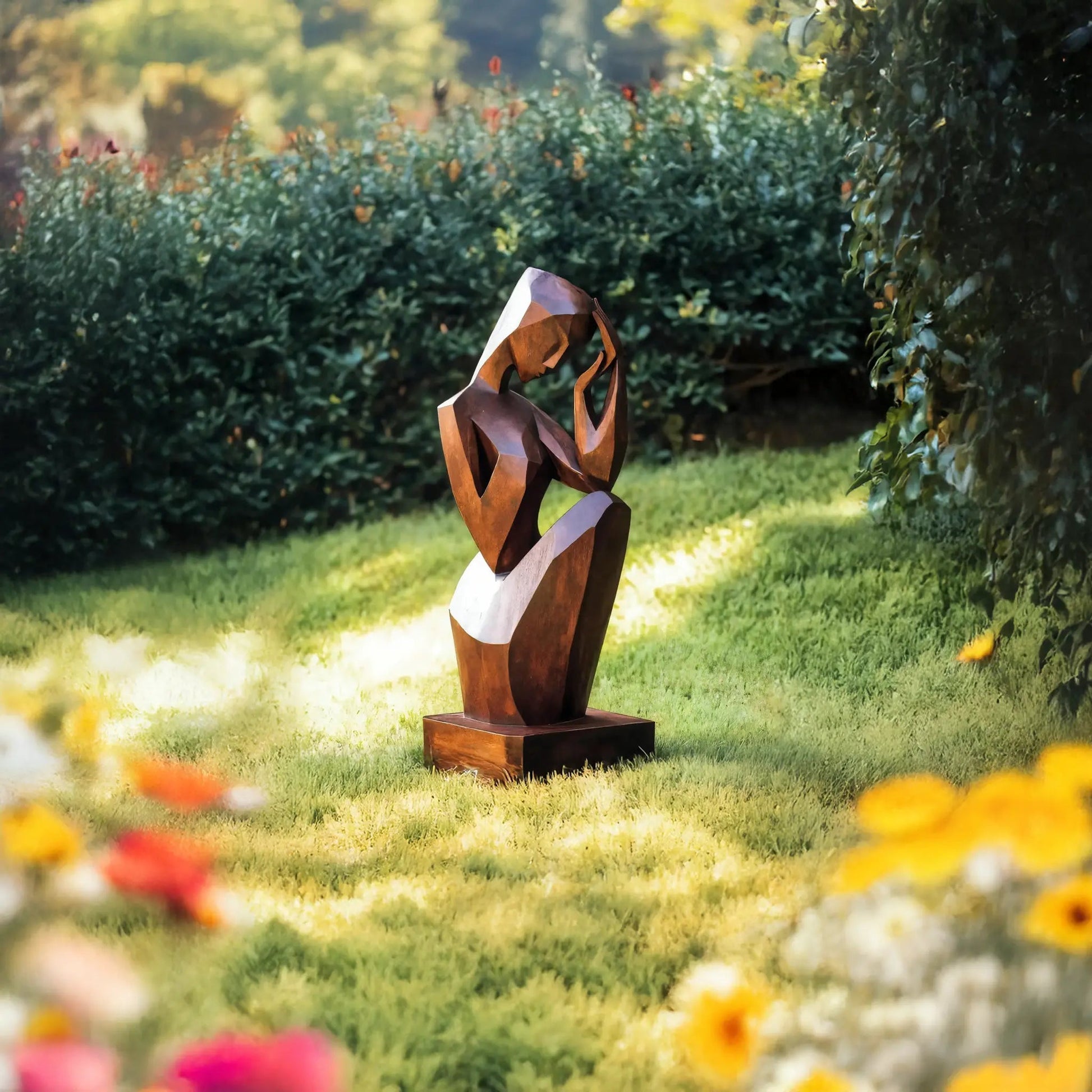 Handcrafted 3D Wood Art For Outdoor Nature Theme Setting Kitchnce