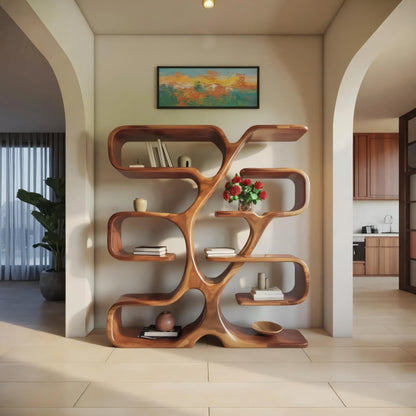 Artistic Bookshelf Display For Living Room Or Home Office Kitchnce