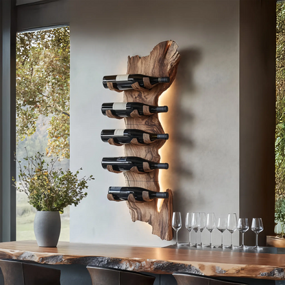 Farmhouse Solid Wood Wine Rack For Rustic Entryway Design Kitchnce