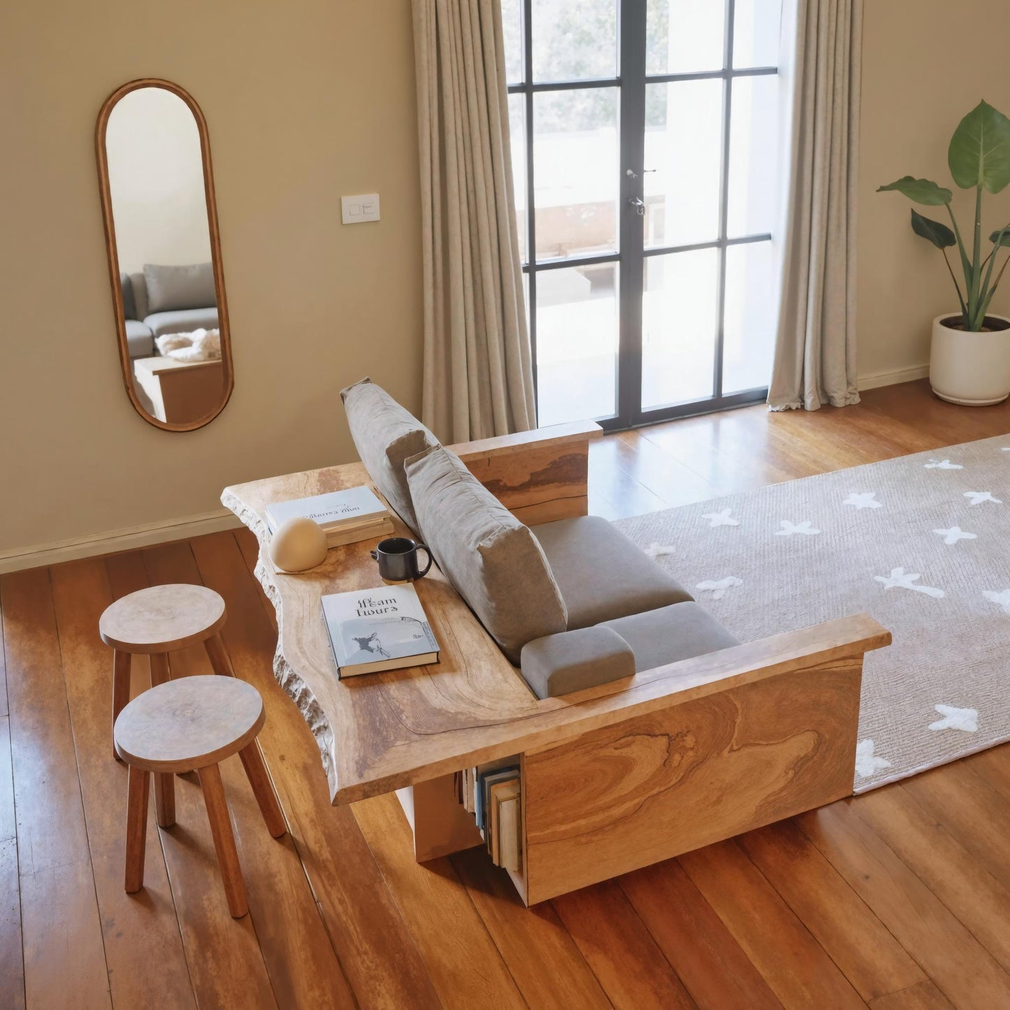 Contemporary Sofa With Built In Side Table For Living Room Kitchnce