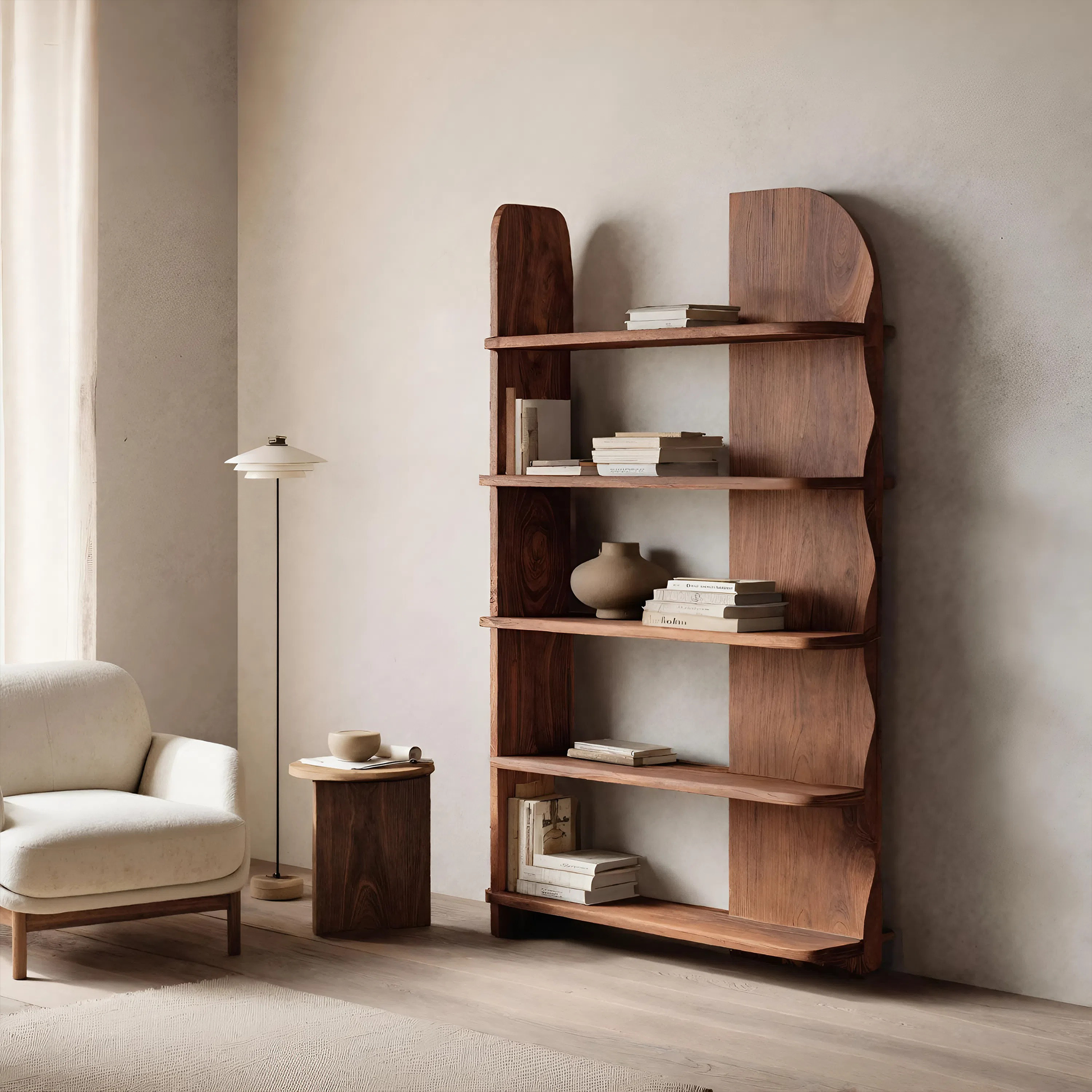 Minimalist Bookcase Sculptural Design For Living Decor Kitchnce