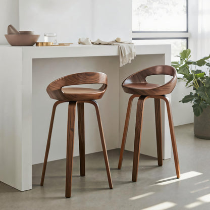 Modern Curved Bar Stools For Kitchen Island Counter Dining Kitchnce