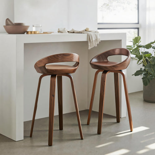 Modern Curved Bar Stools For Kitchen Island Counter Dining Kitchnce