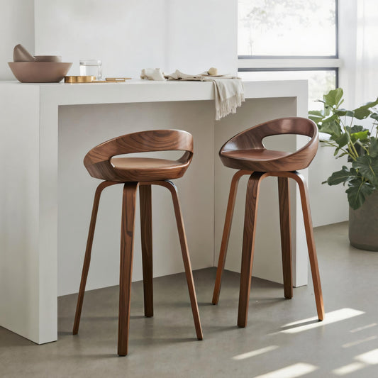 Modern Curved Bar Stools For Kitchen Island Counter Dining Kitchnce