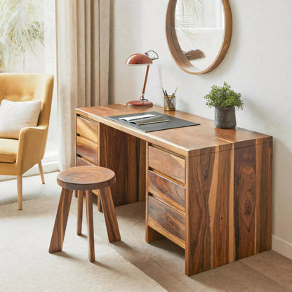 Modern Desk With Drawers Minimalist Office Table For Home Study And Workspace Kitchnce