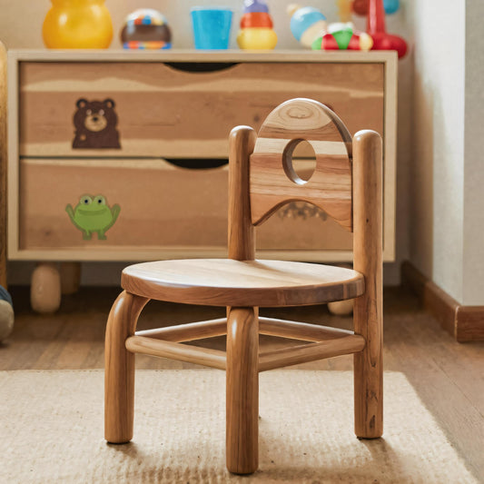 Montessori Toddler Chair With Round Backrest For Playroom Preschool And Nursery Kitchnce