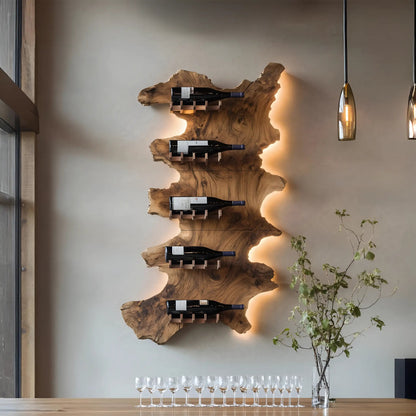 Mid Century Wooden Wine Rack For Bar Decor And Wine Storage Kitchnce