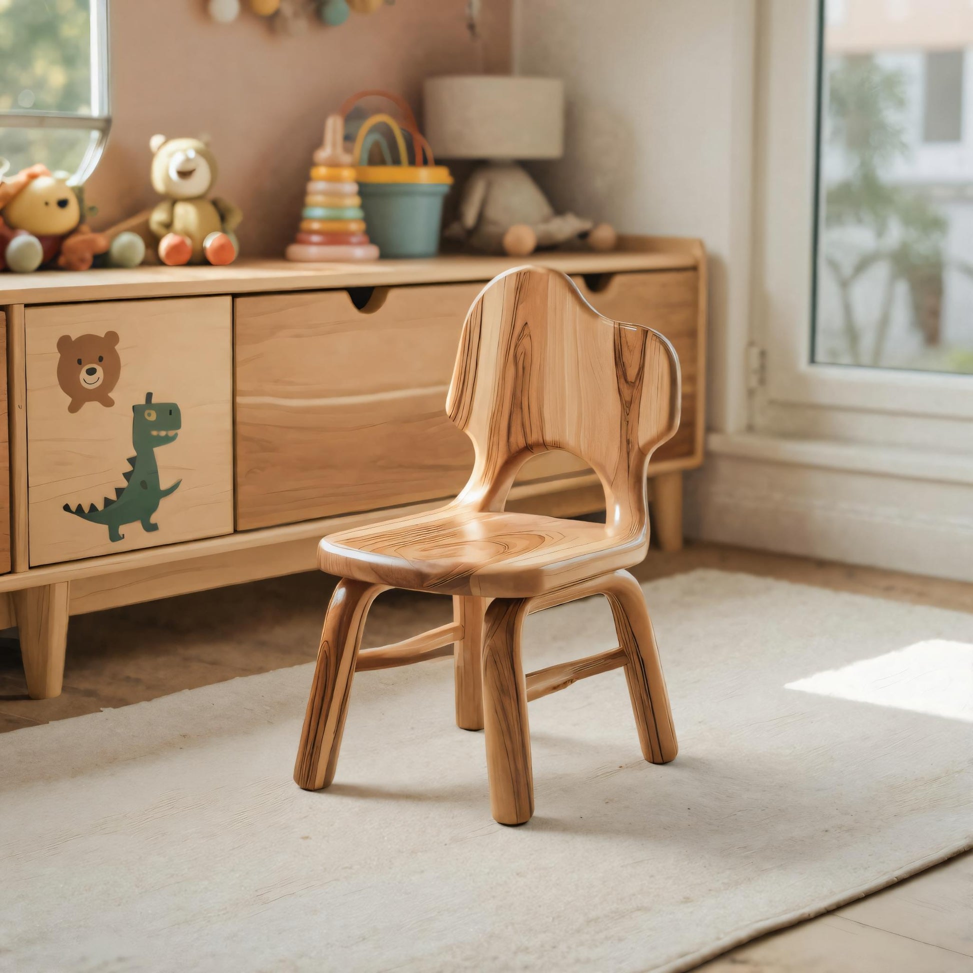 Montessori Toddler Chair With Cute Backrest For Playroom Nursery And Preschool Kitchnce
