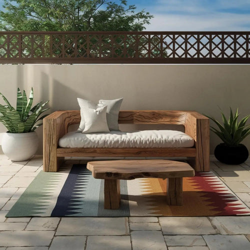 Rustic Outdoor Sofa Set And Coffee Table For Garden Kitchnce