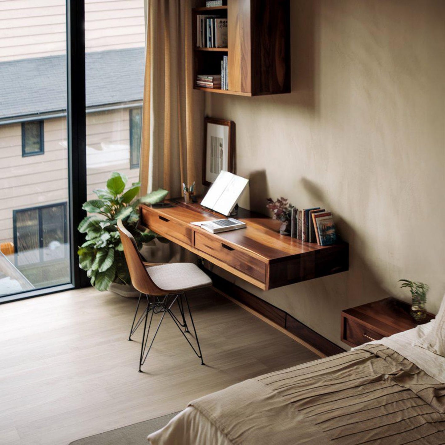 Modern Floating Desk For Bedroom And Office Setup Kitchnce