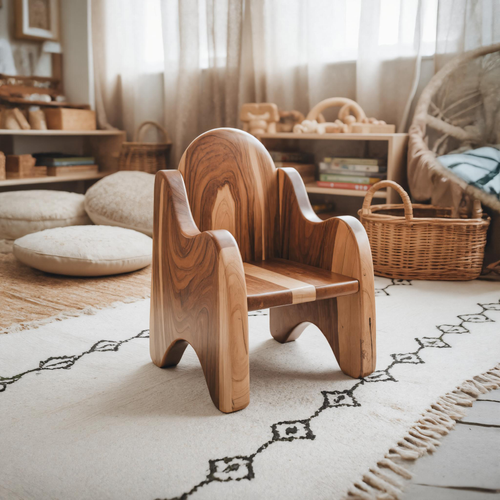 Montessori Wooden Toddler Chair For Playroom Or Minimalist Nursery Kitchnce