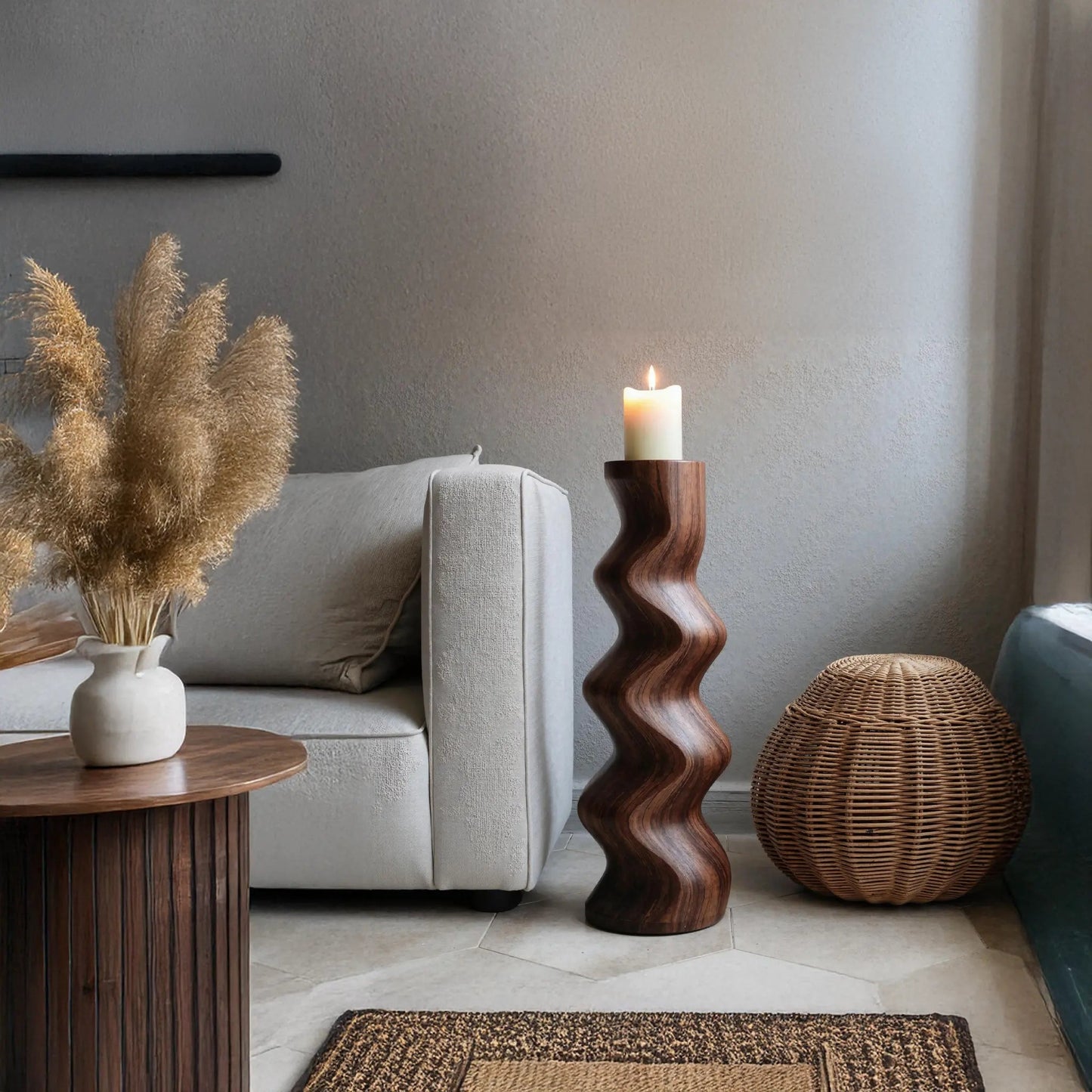 Mid Century Abstract Wood Sculpture For Home Decor Kitchnce