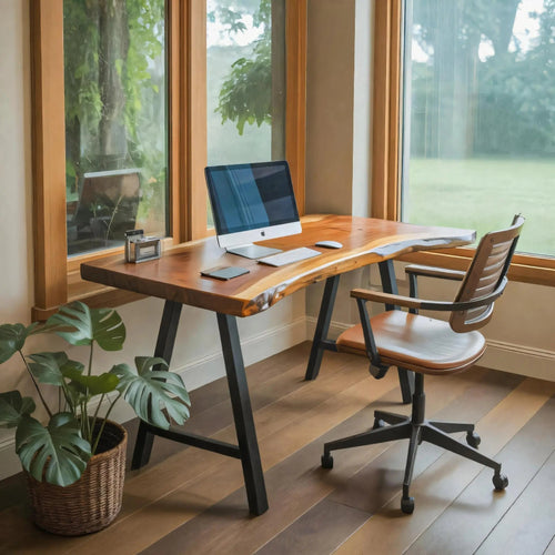 Rustic Live Edge Desk For Home Office Setup Kitchnce