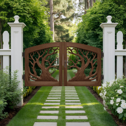 Rustic Tree Branch Gate Design For Garden Entrance Kitchnce