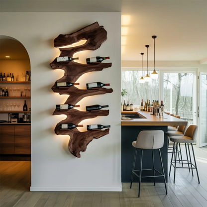 Modern Solid Wood Wine Rack For Living Room Furniture Design Kitchnce