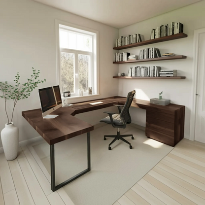 Modern U Shaped Desk For Home Office Use Kitchnce