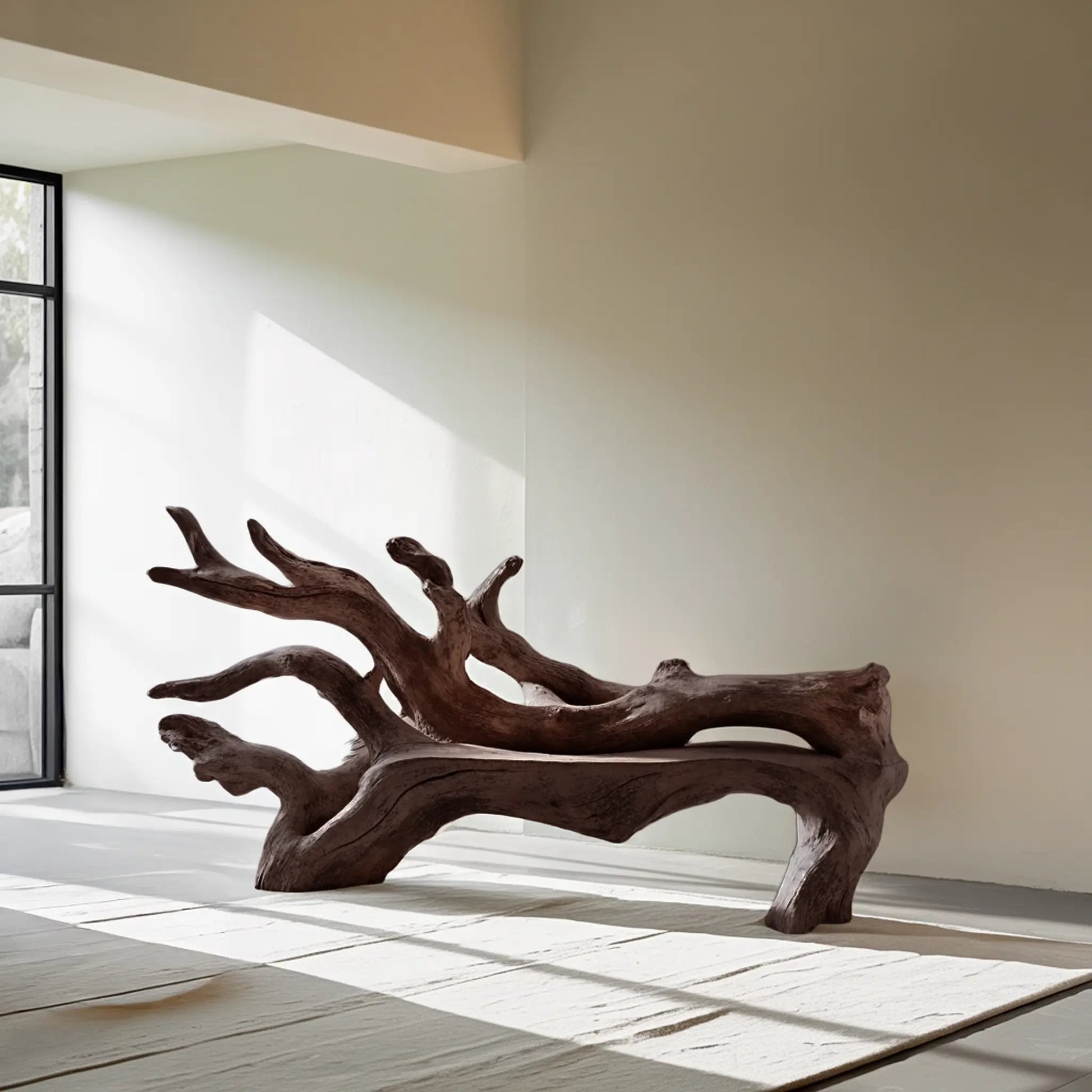 Handcrafted Branch Bench For Versatile Living Room Seating Kitchnce