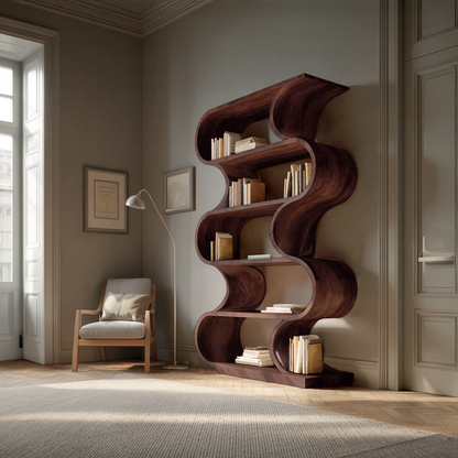 Minimal Wall Bookcase For Living Room Or Entryway Kitchnce